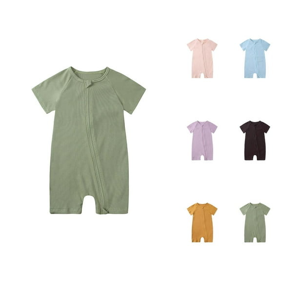 Baby Boy Newborn Clothes Baby Boy Romper Boys Romper and Jumpsuit - Baby Sleepers with Zipper Short Sleeve Design for Comfort and Style