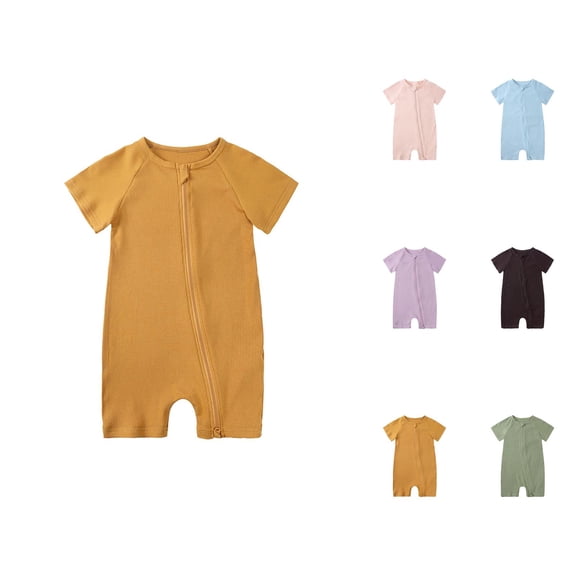 Baby Boy Newborn Clothes Baby Rompers Boy Boys Romper and Jumpsuit - Baby Sleepers with Zipper Short Sleeve Design for Comfort and Style