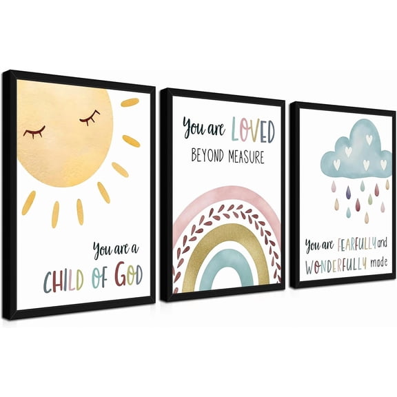 Baby Boy Nursery Wall Art Set of 3, Vintage Blue Travel Boys Room Wall Decor Paintings, Toddler Hot Air Balloon Plane Helicopter Posters Prints Pictures for Kids Room Bedroom 16x24 Inch Wood Framed