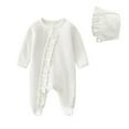 thumbnail image 1 of Baby Boy Onesies Clearance Newborn Girl Sweater Romper Baby Onesie Long Sleeve White Baby Girl Jumpsuit 3-6 Months, 1 of 2