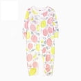 thumbnail image 1 of Baby Boy Onesies Sun Moon Print Print Long Sleeve Ribbed Button Romper Flat Footed Crawling Suit Yellow 3 M-6 M, 1 of 2