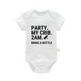thumbnail image 1 of Baby Boy Outfit Cute Letter Printed Short Sleeve Body Suit New Born Baby Boys Gift for Baby Boy 6-9 Months, 1 of 4