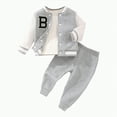 thumbnail image 1 of Baby Boy Outfit Kids Boys Fall Winter Color Block Long Sleeve Elastic Waist 3T 4T 5T Everyday Set 2Pcs, 1 of 7