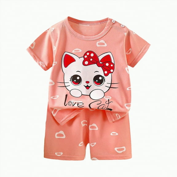 Baby Boy Outfit Kids Boys Sports Shorts Sets Summer Cotton Elastic Printed Sleeveless 3 6 12 18 24 Months 3T T-Shirt & Set Hoodie Sweatshirt Tops and 2PCS