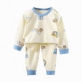 thumbnail image 1 of Baby Boy Outfit Kids Boys Spring Fall Cartoon Long Sleeve Stretch 0-24M Top and Pants Set 2Pcs, 1 of 3
