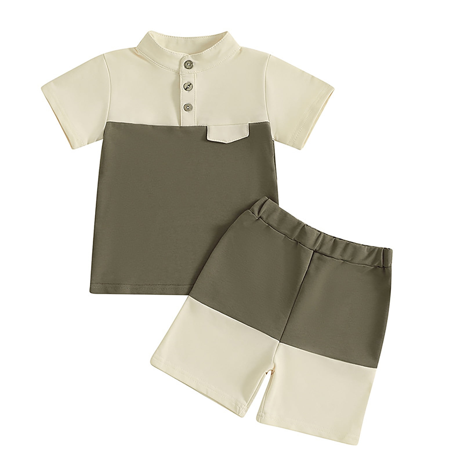 Summer Dress In Blended Stuff For Baby Boy In Green Color main image 0