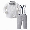 thumbnail image 1 of Baby Boy Outfit Little Boys Autumn Winter Cute Long Sleeve Stretch 6M 1T 2T 3T 4T 5T Everyday Outfits 2Pcs Set, 1 of 9