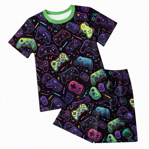 Baby Boy Outfit Toddler Boys Clothes Summer Sets Kids Cute Printed Short Sleeved Training 3 6 12 18 24 Months 3T T-Shirt+Pant 2Pcs/Set T-Shirt Tops & Shorts 2PCS