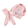 thumbnail image 1 of Baby Boy Outfit Toddler Kids Soft Cartoon Prints Long Sleeve Pajamas Shirts Pants Sleepwear Sets Baby Clothes Pink 3 Years-4 Years, 1 of 1
