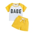 Baby Boy Outfit Toddler Kids T Shirt Short Sleeve Tops Shorts Monogram