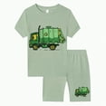 thumbnail image 1 of Baby Boy Outfit Toddler Short Pants Set Child Kids Summer Round Neck Printed Sleeve Beach 3 6 12 18 24 Months 3T Shirt Shorts Two Piece 2PCS, 1 of 3