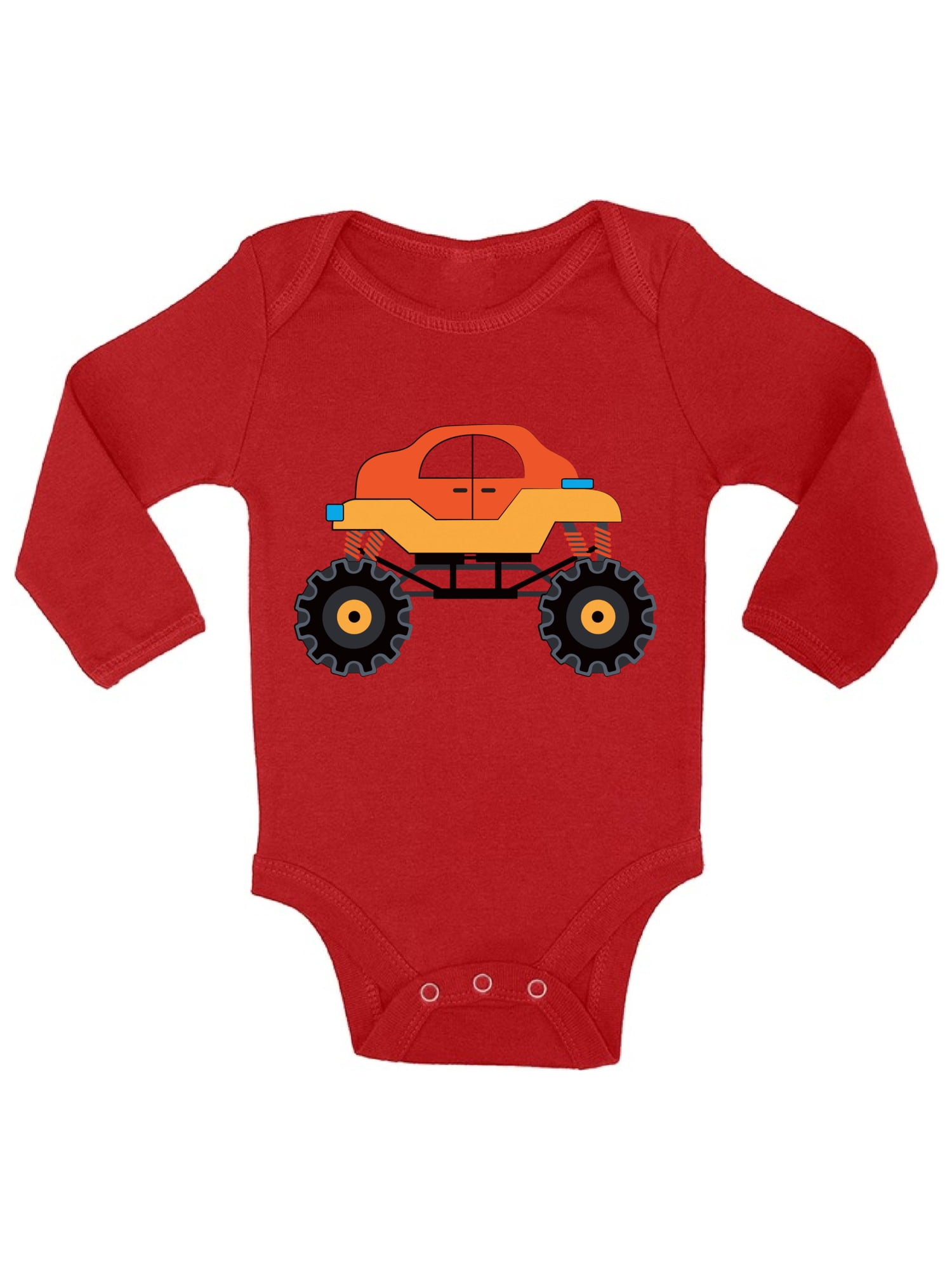 Car Design Gray Full Sleeve Baby Romper
