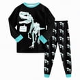 thumbnail image 1 of Baby Boy Outfits Boys Autumn Winter Dinosaur Print Long Sleeve Elastic Waist 2T 3T 4T 5T Everyday Outfit Set 2PCS, 1 of 9