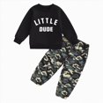 thumbnail image 1 of Baby Boy Outfits Boys Fall/Winter Warm Long Sleeve Stretch 6M 12M 24M 2T 3T 4T 5T Sweatshirt with Elastic Waist Sweatpants Set 2Pcs, 1 of 5