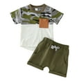 thumbnail image 1 of Baby Boy Outfits Boys Summer Short Sleeve Fashion Prints Tops Shorts Set Boy Clothes Camouflage 18 Months-24 Months, 1 of 7