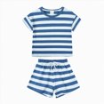 thumbnail image 1 of Baby Boy Outfits Children Kids Boys Unisex Summer Cotton Elastic Printed Sleeveless Beach 0 3 6 12 18 24 Months Boys' Clothing Sets T-Shirt + Shorts 2-Piece, 1 of 3
