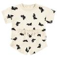 thumbnail image 1 of Baby Boy Outfits Dinosaur Print Short Sleeve Crew Neck T-Shirt Top And Shorts 2 Piece Daily Wear Baby Boys' Clothing Sets Size 2-3 Years, 1 of 3