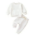 Baby Boy Outfits Girls Winter Long Sleeve Solid Color Pants 2Pcs