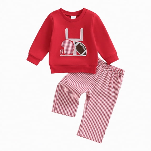 Baby Boy Outfits Kids Boys Fall/Winter Round Neckline Long Sleeve Stretch 0 6 12 18 24 Months 2T 3T 4T Pants Set 2 PC