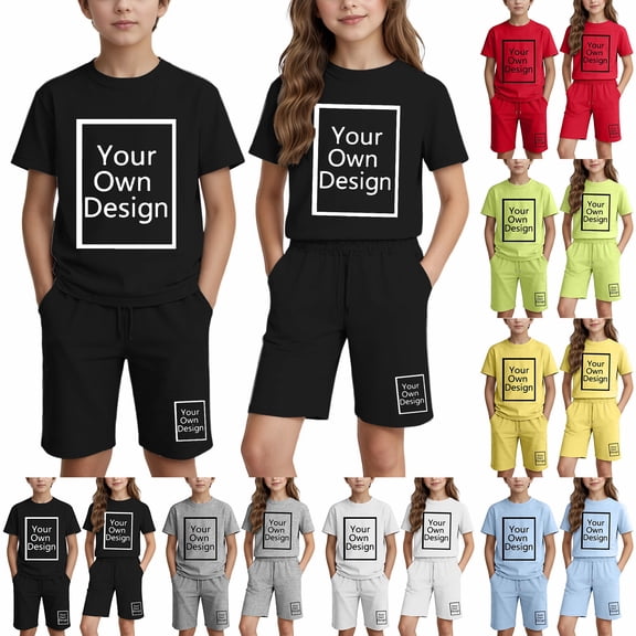 Baby Boy Outfits Kids Custom Athletic 2 Piece Set for Boys Play and Casual Wear Boys' Clothing Sets Black 2-3 Years