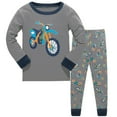 thumbnail image 1 of Baby Boy Outfits Kids Pajamas Bike Cotton Kids 2 Piece Long Sleeve Sleepwear Comfortable Breathable Adorable Lightweight Grey Outfit Sets Sizes 2-3 Years, 1 of 5