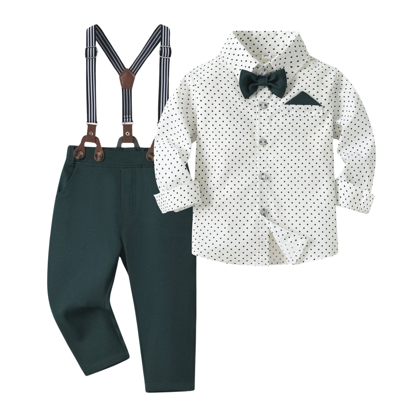 Kimocat Baby Boys Clothes Sets Long Sleeve And Pants Gentleman Outfit Suits (Skyblue, 0-3 Months