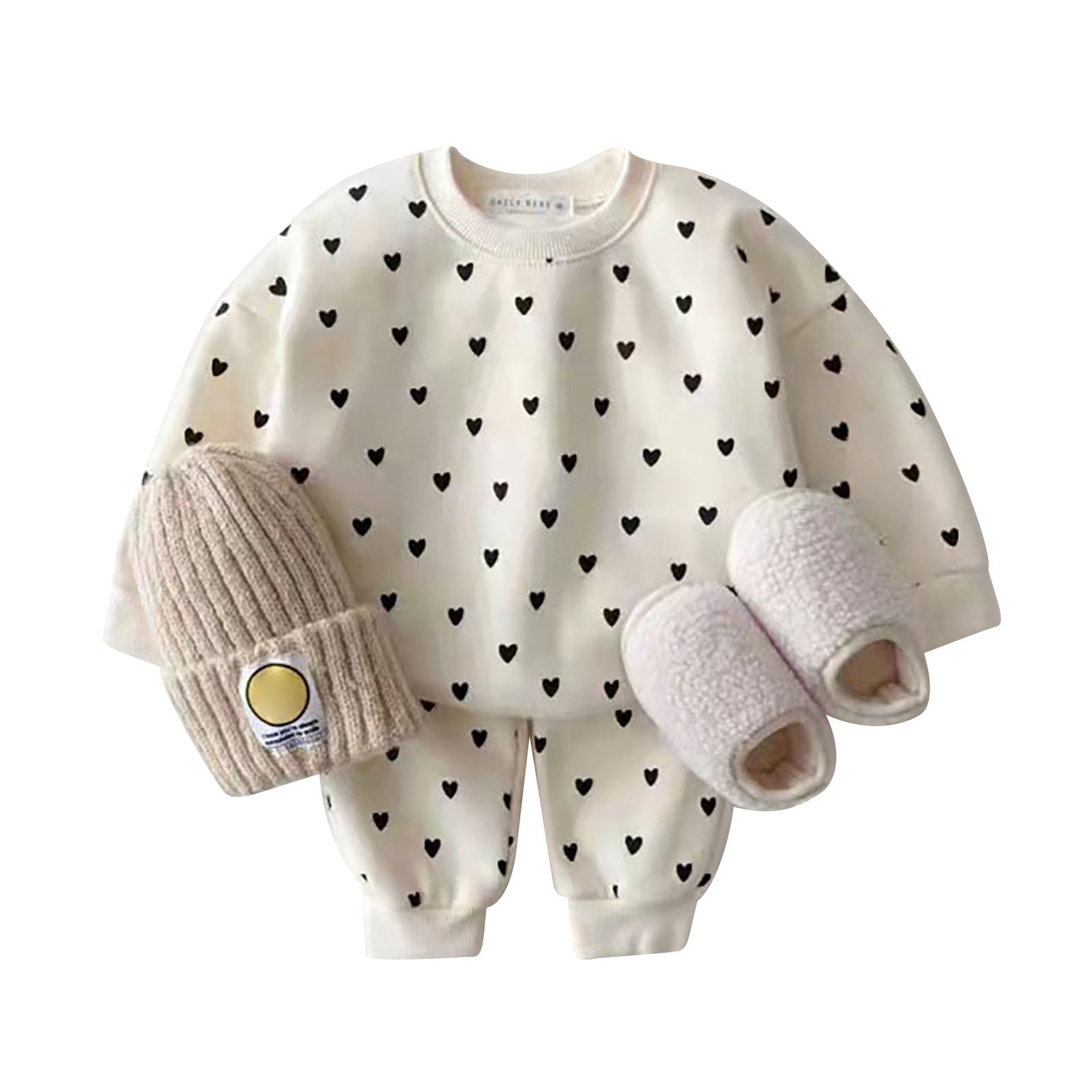 Baby Boy Outfits Long Sleeve Top and Long Sleeve Pants Sweatsuits Love