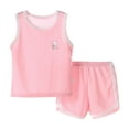 thumbnail image 1 of Baby Boy Outfits New Children Quick Drying Vest Summer Ice Silk Two Piece Children Wear Pink Outfit Sets Sizes 6-12 Months, 1 of 3