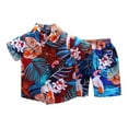thumbnail image 1 of Baby Boy Outfits New Toddler Summer Outfit Printed Shirt Shorts Set Southeast Asian Style Casual Toddler Clothes Boys Red 3 Years-4 Years, 1 of 3