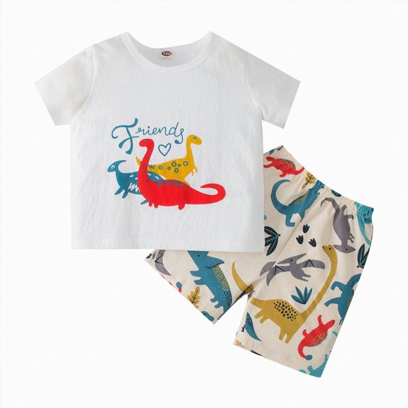 Baby Boy Outfits Shirts Sets Kids Summer Cotton Letter Printed Short Sleeved Basketball 0 3 6 12 18 24 Months Tops Shorts Clothes Set Boys' Clothing with Pocket 2-Piece