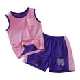 thumbnail image 1 of Baby Boy Outfits Short Sleeve Suit Summer Quick Drying Sports Suit Basketball T Shirt Shorts Football Suit 2 Sets Clothing Set 3 Years-4 Years, 1 of 3