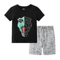 Baby Boy Outfits Summer Casual Short Sleeve Cartoon Dinosaur Print Tops