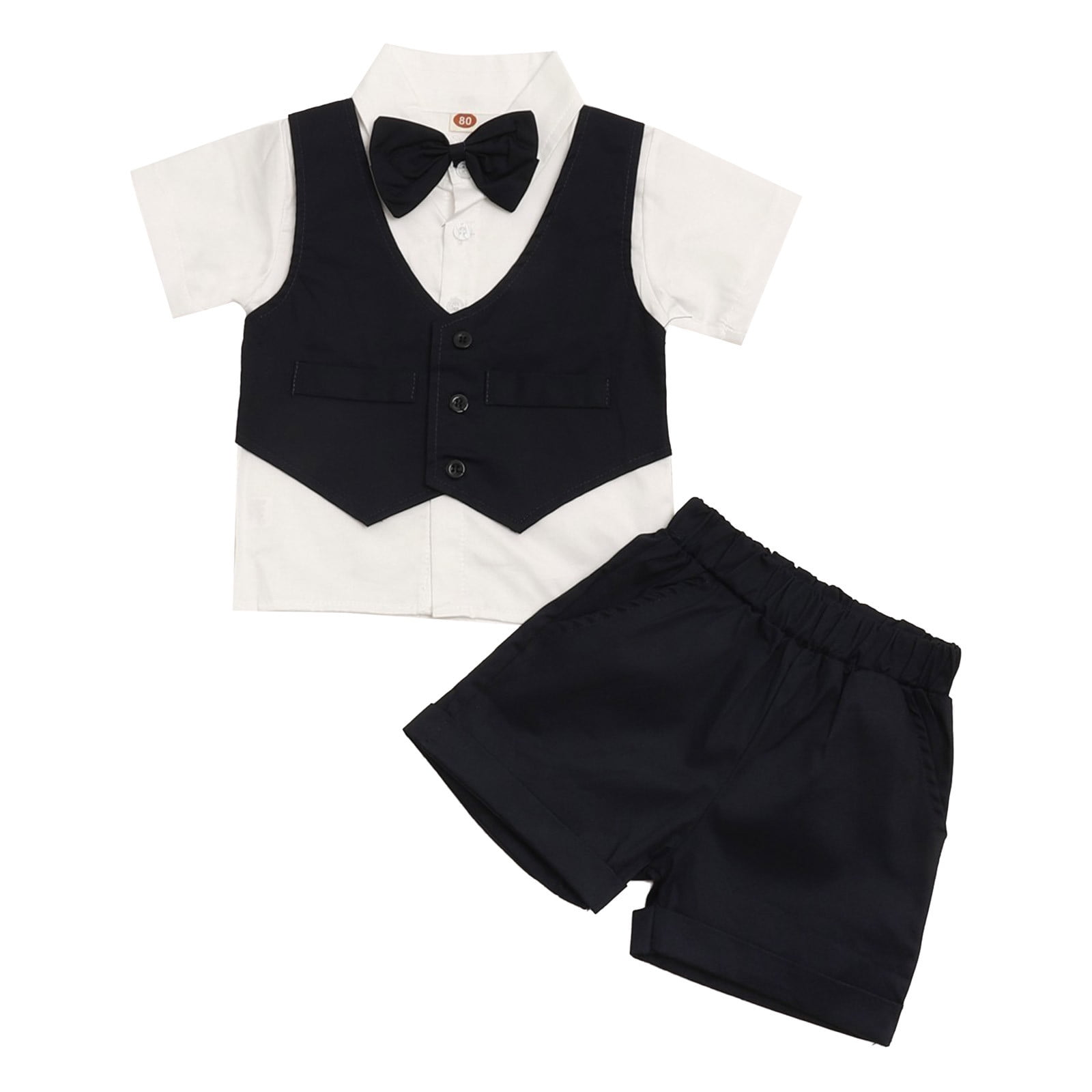 Baby Boy Outfits Summer Short Sleeve Tops Shorts Two Piece Outfits Set For Kids Clothes For 4-5 Years