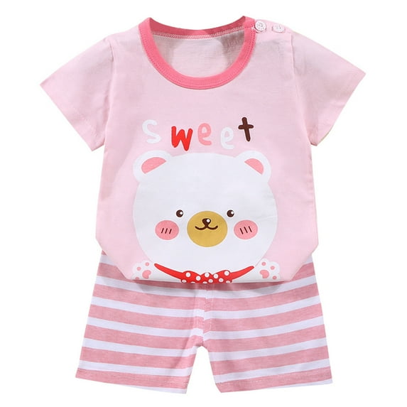 Baby Boy Outfits Summer Short Sleeved T Shirt Set Boys Girls Short Sleeved Shorts 2 Piece Set Baby Boy Clothes C 3 Years-4 Years