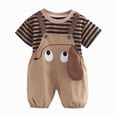 thumbnail image 1 of Baby Boy Outfits Toddler Boys Clothes Clearance Sale Summer Outfit Sets Kids Spring Cotton Round Neck Printed Short-sleeved Beach 18-24 Months 2t 3t 4t 5t 6t T-shirt Tops Shorts 2PCS Set T-Shirt +, 1 of 4