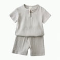thumbnail image 1 of Baby Boy Outfits Toddler Boys Summer Children's Spring Cotton Round Neck Printed Short-sleeved Beach 1t 2t 3t 4t 5t 6t T shirt + Drawstring Short Pants T-Shirt with Shorts 2PCS, 1 of 5