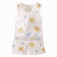 thumbnail image 1 of Baby Boy Outfits Toddler Kids Boys Unisex Summer Cotton Round Neck Printed Short Sleeved Training 3 6 12 18 24 Months 3T T-Shirt Pocket Pants Set Clothes Playwear 2-Piece, 1 of 3