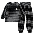 thumbnail image 1 of Baby Boy Outfits Warm Striped Print Long Sleeve Crew Neck Top And Jogger Pants 2 Piece Loungewear Boys' Clothing Sets Size 3-4 Years, 1 of 3