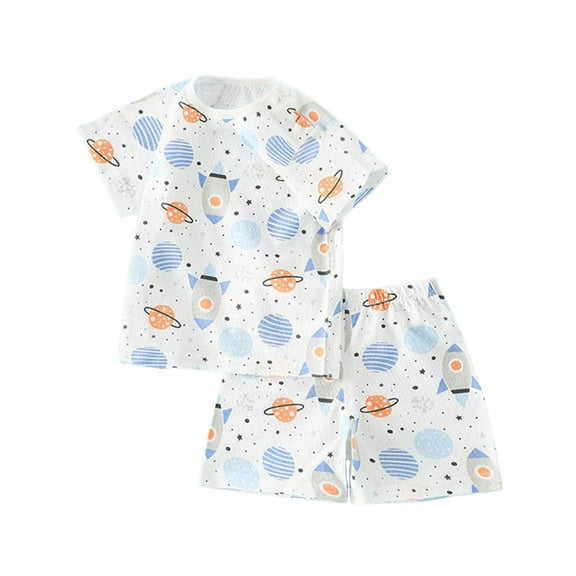 Baby Boy Pajamas Set Cartoon Pullover Top With Shorts Girls' Fashion Pajamas Set Toddler Boy Clothes 3-6 Months