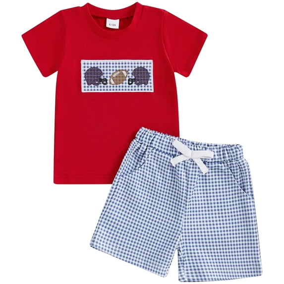 Baby Boy Pajamas Sleepwear Set Car Tee Shorts 9-12 Months 12-15 Months 12-18 Months Lightweight Breathable Soft Cotton 2Pcs Home Lounge Gift Ready (6-12 Months,Red)