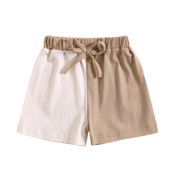 Baby Boy Pants Drawstring Elastic Patchwork Print Shorts Breathable Casual Wear 2-3 Years