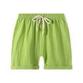 thumbnail image 1 of Baby Boy Pants Drawstring Elastic Solid Print Shorts Breathable Summer 18-24 Months, 1 of 9