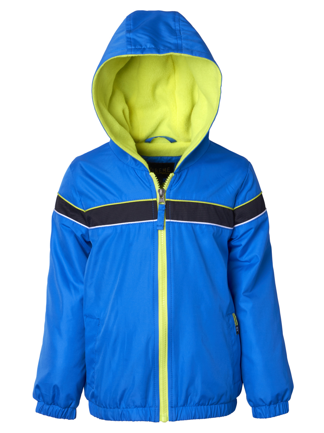 Baby Boy Polar Fleece Lined Wide Stripe Windbreaker Jacket