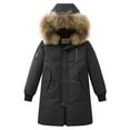thumbnail image 1 of Baby Boy Quilted Jacket Kids Girls' Boys' Hooded Down Winter Warm Jacket Puffers Outerwear New Fall Jackets Winter Outerwear Black 160, 1 of 4