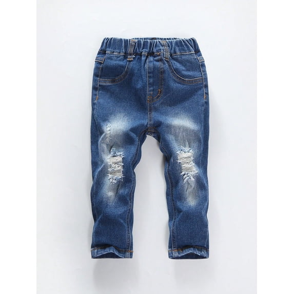 Baby Boy Ripped Frayed Tapered Jeans