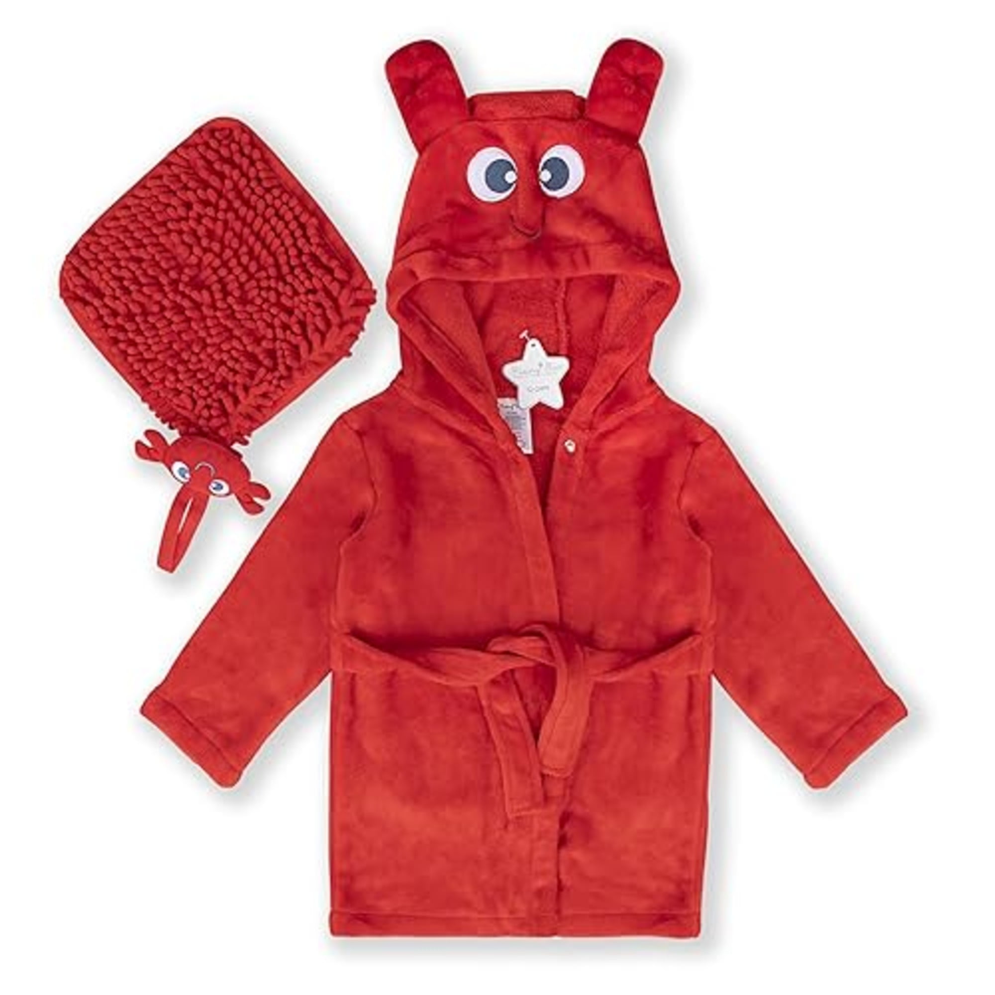 Baby Boy Robe Soft Plush Bath Towel Robe Spa Set Baby Bathrobe