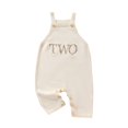 thumbnail image 1 of Baby Boy Romper Elegant Letter Print Sleeveless Square Neck Boys Snap Loose Romper All Day Spring Summer Casual Outfit, 1 of 6