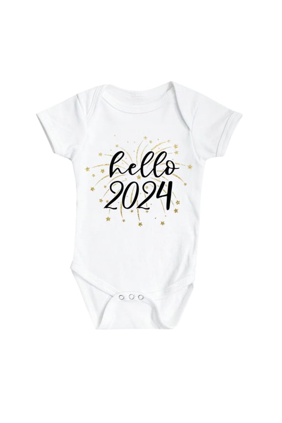 Baby Boy Romper Happy New Years Baby My First New Years Outfits Bodysuitindoor Crawl Loose Fit Rompers 0 Months-3 Months