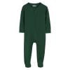 Baby Boy Romper Summer Unisex Footed Pajamas Zipper Long Sleeve Onesie Sleeper Jumpsuit Army Green Soft Clothes 18-24M