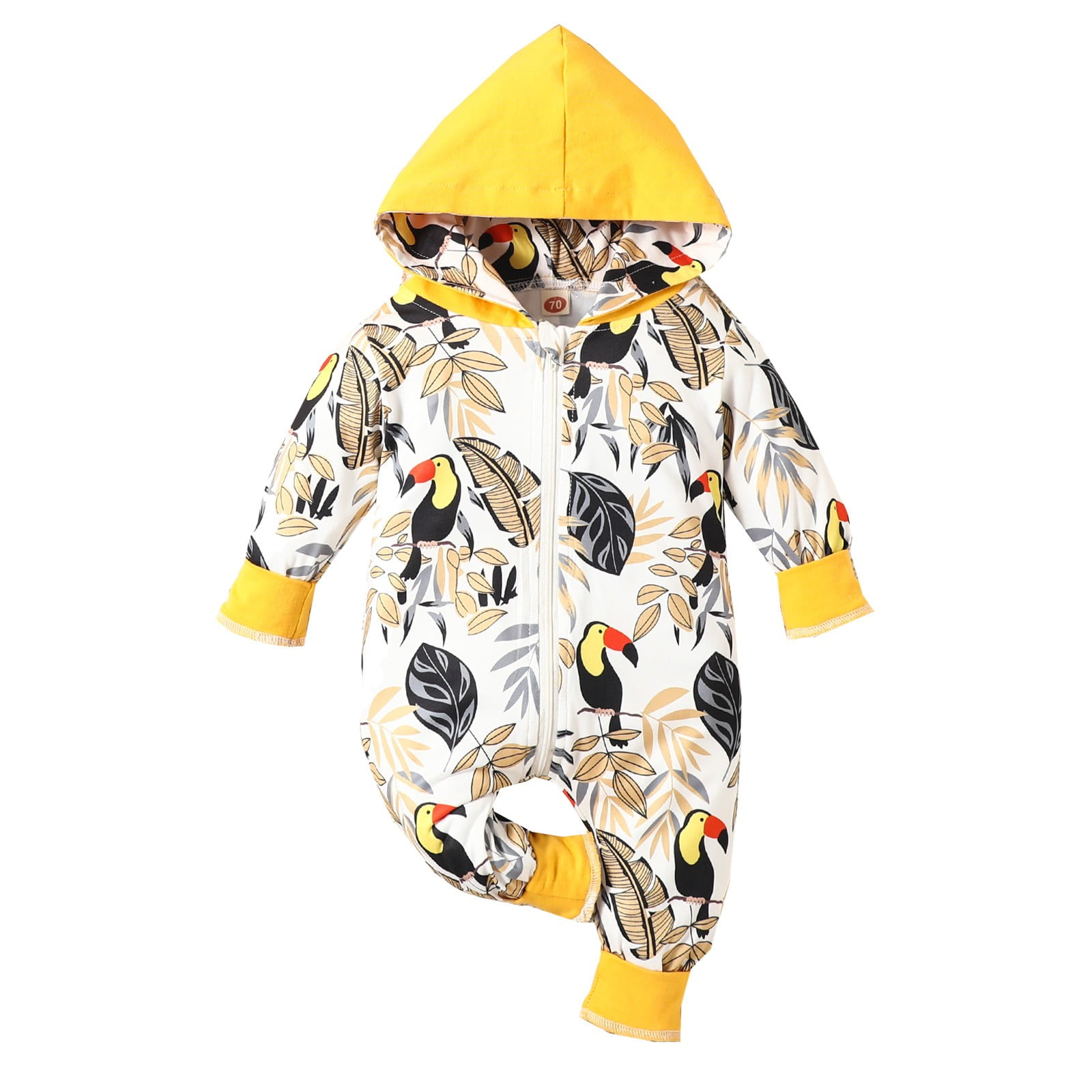 Baby Boy Romper Toddler Boys Girls Long Sleeve Zipper Romper Cartoon ...